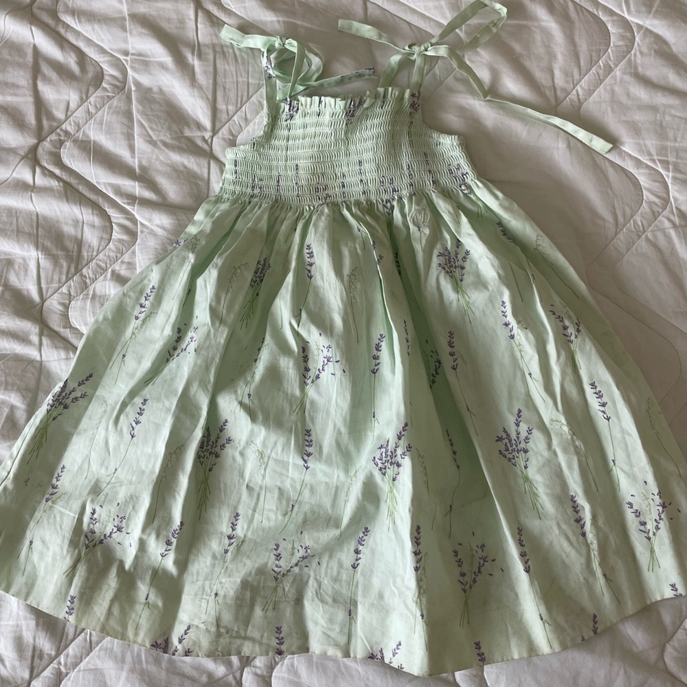 2t green w/ purple flower Baby Dior summer dress.  Retails for $600